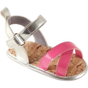 imageLuvable Friends Unisex Baby Crib ShoesSilver and Pink