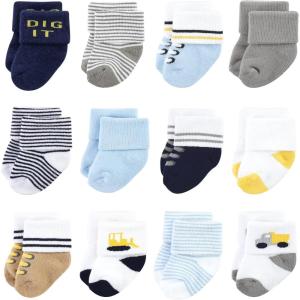 imageLuvable Friends Baby Socks GiftsetBulldozer 12pack