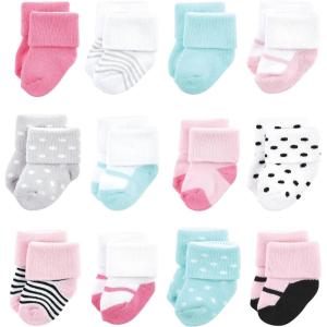 imageLuvable Friends Baby Socks GiftsetMint Pink Mary Janes 12pack