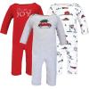 imageHudson Baby unisexchild Cotton CoverallsChristmas Scene