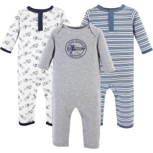 imageHudson Baby unisexchild Cotton CoverallsAviation