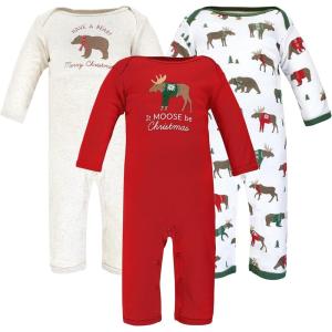 imageHudson Baby unisexchild Cotton CoverallsMoose Be Christmas