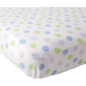 imageLuvable Friends Unisex Baby Fitted Crib Sheet Pink Chevron Dot One SizeBlue Crosshatch