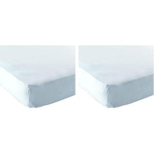 imageLuvable Friends Unisex Baby Fitted Crib Sheet Pink Chevron Dot One SizeBlue Solid