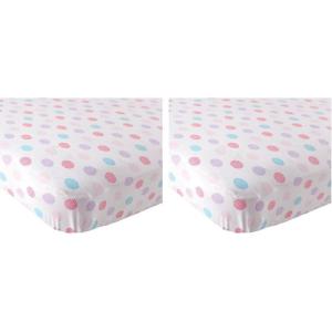 imageLuvable Friends Unisex Baby Fitted Crib Sheet Pink Chevron Dot One SizeGirl Crosshatch