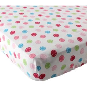 imageLuvable Friends Unisex Baby Fitted Crib Sheet Pink Chevron Dot One SizePink Geometric