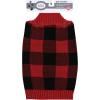 imageLuvable Friends Dogs and Cats Knit Pet Sweater Buffalo Plaid SmallBuffalo Plaid
