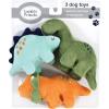 imageLuvable Friends Unisex Baby Squeaky Plush Dog Toy with RopeDinosaurs