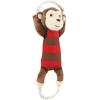 imageLuvable Friends Unisex Baby Squeaky Plush Dog Toy with RopeMonkey