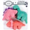 imageLuvable Friends Unisex Baby Squeaky Plush Dog Toy with RopePink Dinosaurs