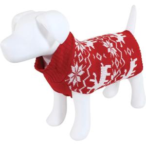 imageLuvable Friends Dogs and Cats Knit Pet Sweater Buffalo Plaid SmallFair Isle