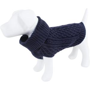 imageLuvable Friends Dogs and Cats Knit Pet Sweater Buffalo Plaid SmallNavy