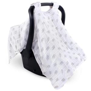 imageLuvable Friends Unisex Baby Muslin Car Seat Canopy Floral One SizeElephant