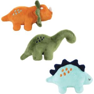 imageLuvable Friends Unisex Baby Squeaky Plush Dog Toy with RopeDinosaurs