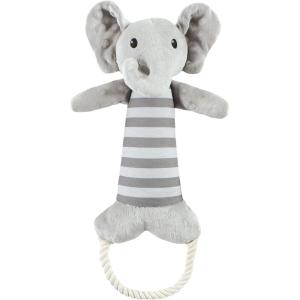 imageLuvable Friends Unisex Baby Squeaky Plush Dog Toy with RopeElephant