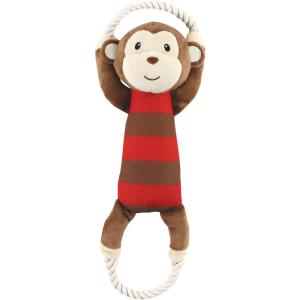 imageLuvable Friends Unisex Baby Squeaky Plush Dog Toy with RopeMonkey