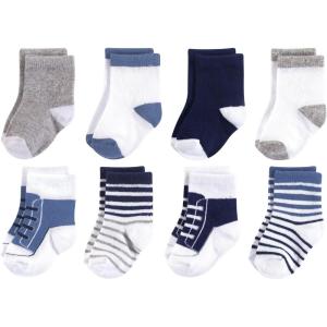 imageLuvable Friends babygirls Fun Essential Socks MultipackCrew Blue Gray