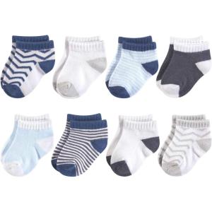 imageLuvable Friends babygirls Fun Essential Socks MultipackGray Blue Chevron