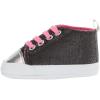 imageLuvable Friends BabyGirls Sparkly Sneaker Crib ShoeBlack With Pink Laces