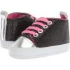 imageLuvable Friends BabyGirls Sparkly Sneaker Crib ShoeBlack With Pink Laces