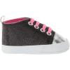 imageLuvable Friends BabyGirls Sparkly Sneaker Crib ShoeBlack With Pink Laces