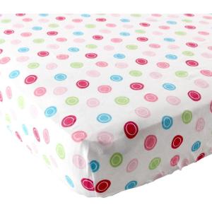imageLuvable Friends Unisex Baby Fitted Playard Sheet White One SizePink Geometric