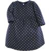 imageLuvable Friends Hudson Baby LongSleeve Dresses 2pkMetallic Navy Dots