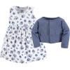 imageLuvable Friends babygirls Dress and CardiganBlue Floral
