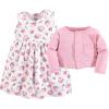 imageLuvable Friends babygirls Dress and CardiganPink Floral