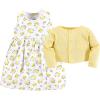 imageLuvable Friends babygirls Dress and CardiganYellow Floral