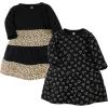 imageLuvable Friends Hudson Baby LongSleeve Dresses 2pkHeart Leopard