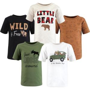 imageHudson Baby Unisex Baby Short Sleeve TshirtsAnimal Adventure