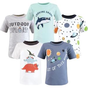 imageHudson Baby Unisex Baby Short Sleeve TshirtsSolar System Shark