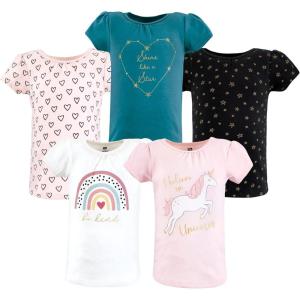 imageHudson Baby Unisex Baby Short Sleeve TshirtsUnicorn Rainbow