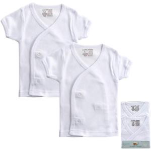 imageLuvable Friends Baby Girls Side Snap ShirtsWhite Shortsleeve