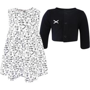 imageLuvable Friends Hudson Baby Dress and Blouse 2pcBlack White Floral