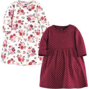 imageLuvable Friends Hudson Baby LongSleeve Dresses 2pkAutumn Blossom