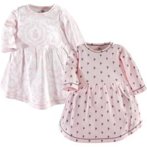 imageLuvable Friends Hudson Baby LongSleeve Dresses 2pkBlossom Lace