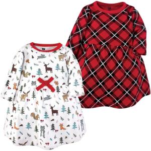 imageLuvable Friends Hudson Baby LongSleeve Dresses 2pkForest Creatures