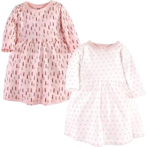 imageLuvable Friends Hudson Baby LongSleeve Dresses 2pkFrosted Woodland