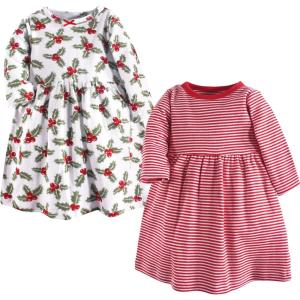 imageLuvable Friends Hudson Baby LongSleeve Dresses 2pkRed Stripe