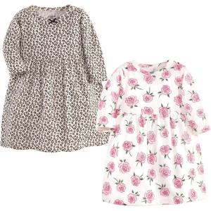 imageLuvable Friends Hudson Baby LongSleeve Dresses 2pkRosy Wildcat