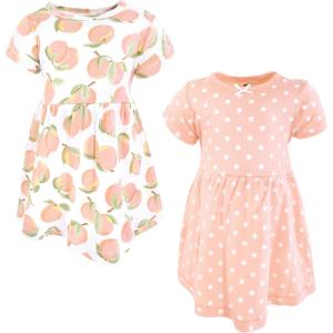 imageLuvable Friends Hudson Baby Sleeveless Dresses 2pkApricot Peach