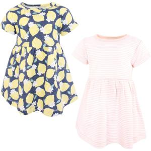 imageLuvable Friends Hudson Baby Sleeveless Dresses 2pkCitrus Lemon
