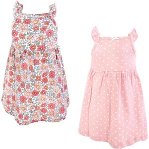 imageLuvable Friends Hudson Baby Sleeveless Dresses 2pkCoral Garden Bloom