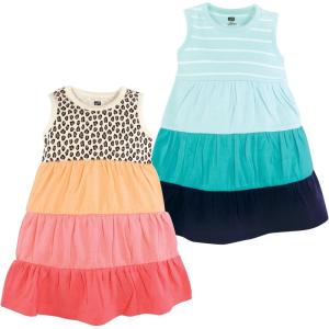 imageLuvable Friends Hudson Baby Sleeveless Dresses 2pkCoral Mint Leopard