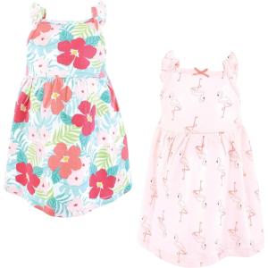 imageLuvable Friends Hudson Baby Sleeveless Dresses 2pkExotic Flamingo