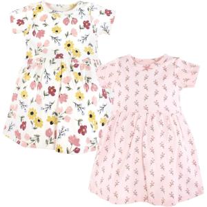 imageLuvable Friends Hudson Baby Sleeveless Dresses 2pkPastel Painted Floral