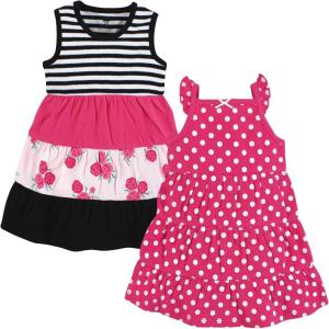 imageLuvable Friends Hudson Baby Sleeveless Dresses 2pkRose Dots Floral