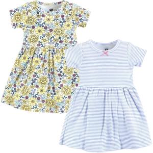 imageLuvable Friends Hudson Baby Sleeveless Dresses 2pkSunny Outline Blossoms